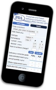 P and K nutrient calculator and app from the PDA